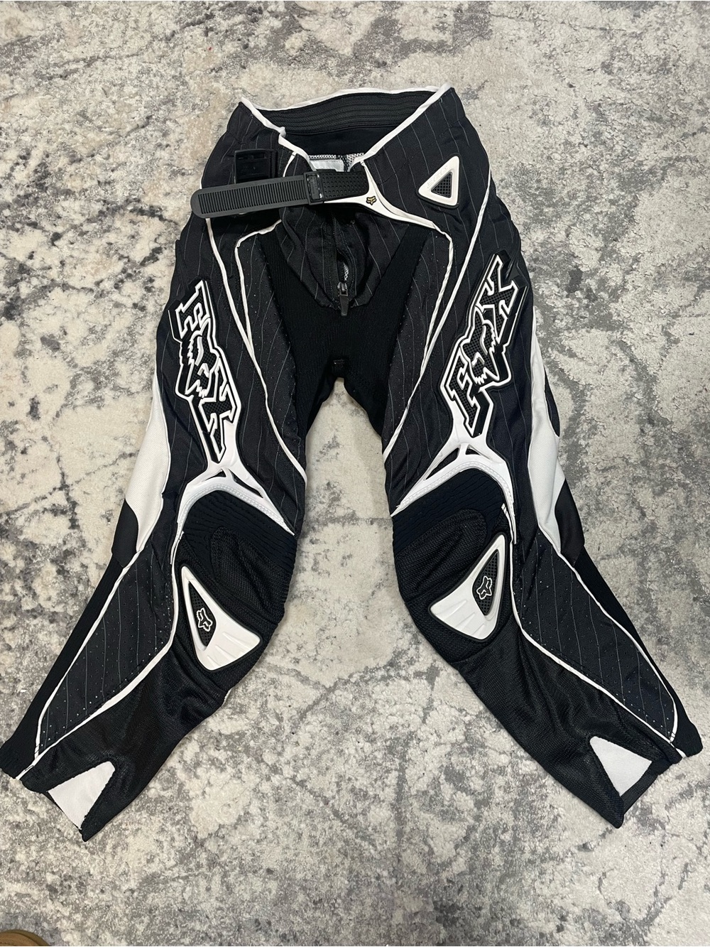 Fox Black and White Motocross Pants with Logo